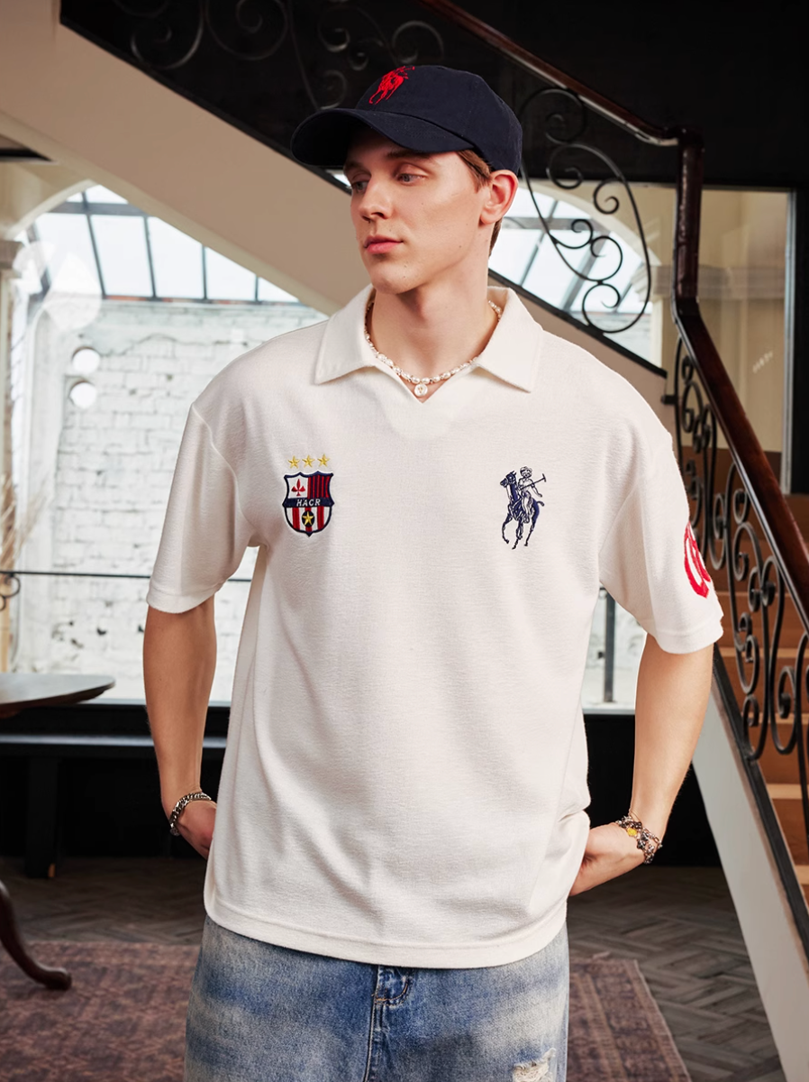 Harsh and Cruel Terry Badge Embroidered Polo