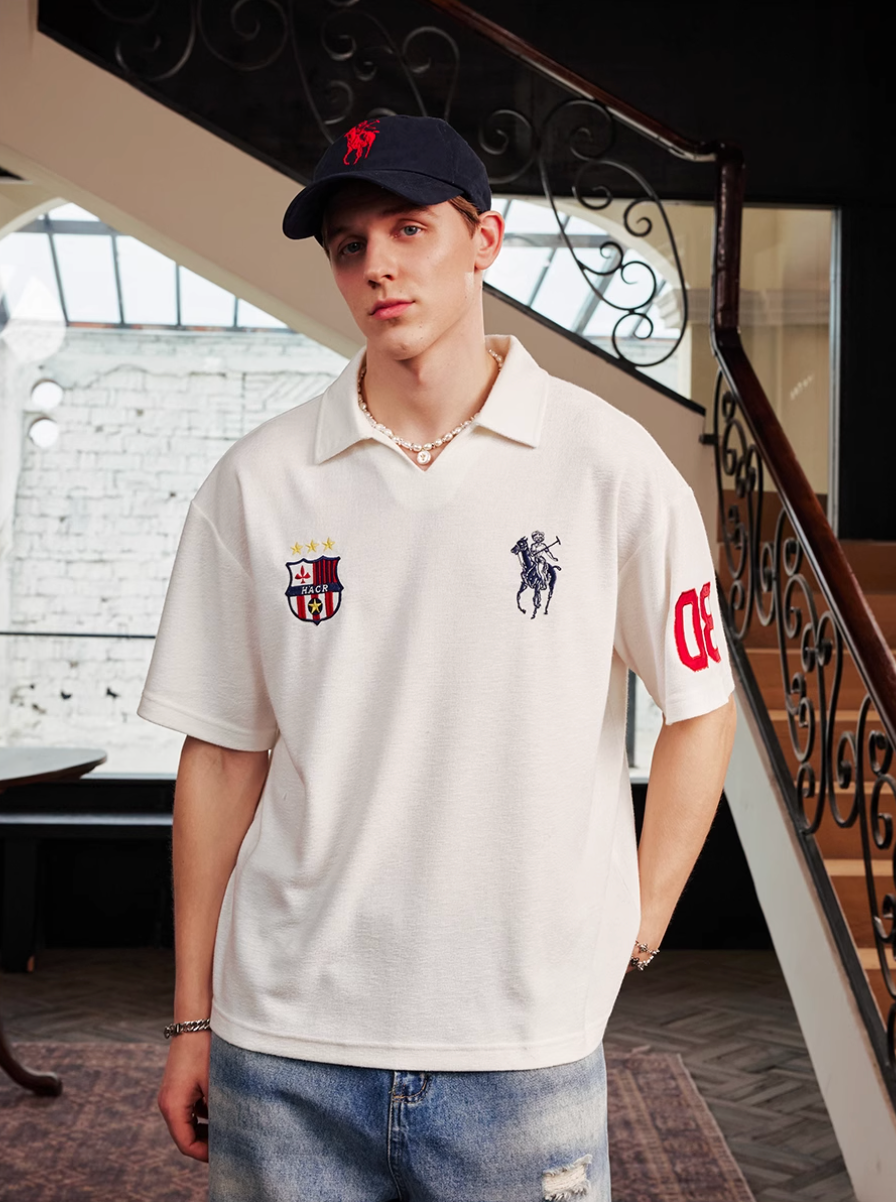 Harsh and Cruel Terry Badge Embroidered Polo