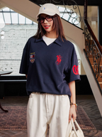Harsh and Cruel Terry Badge Embroidered Polo