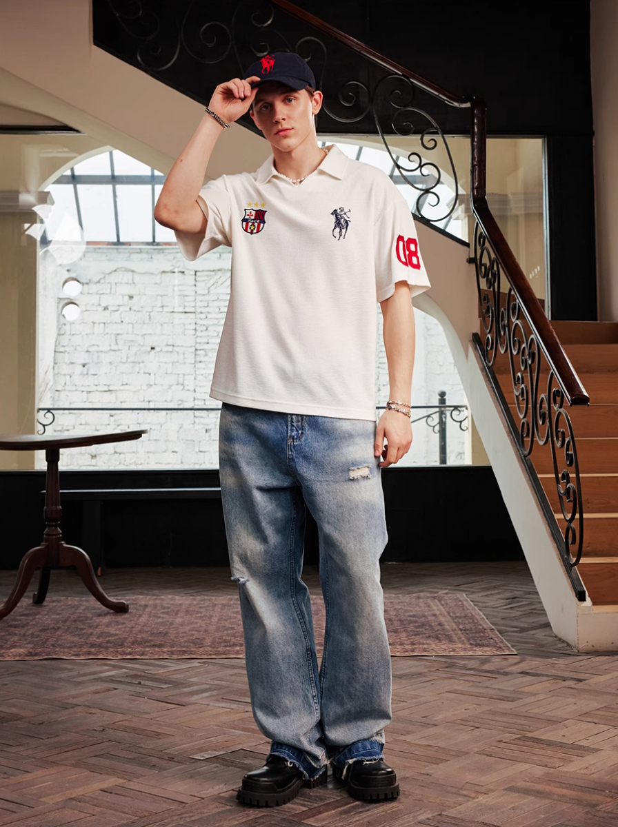 Harsh and Cruel Terry Badge Embroidered Polo