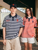 Harsh and Cruel Nautical Stripe Embroidered Polo