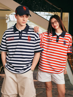 Harsh and Cruel Nautical Stripe Embroidered Polo