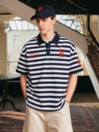 Harsh and Cruel Nautical Stripe Embroidered Polo