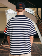 Harsh and Cruel Nautical Stripe Embroidered Polo