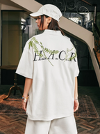 Harsh and Cruel Botanical Embroidered Polo