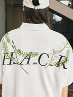 Harsh and Cruel Botanical Embroidered Polo