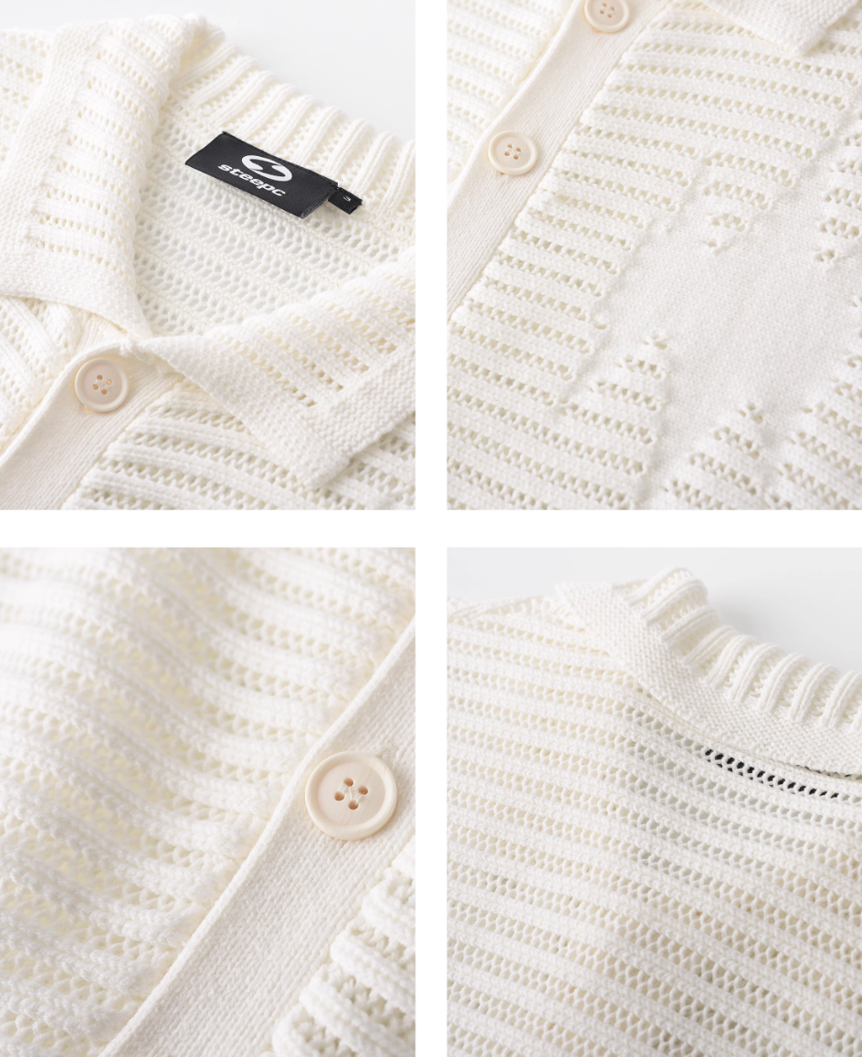STEEPC Jacquard Short Sleeve Knit Shirt