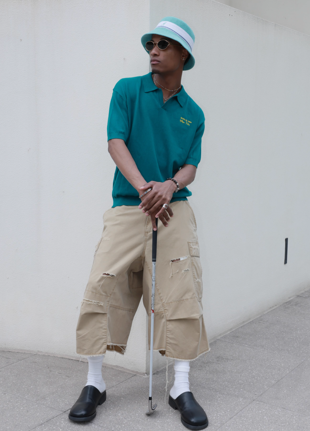 STEEPC Embroidered Boxy Knit Polo
