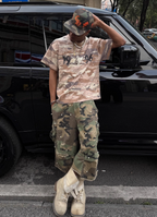 STEEPC Aged Desert Camo Pearl Embellished Print Tee
