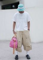 STEEPC Contrast Old Print Boxy Knit Tee