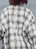 1807 Plaid Distressed Long Sleeve Shirt