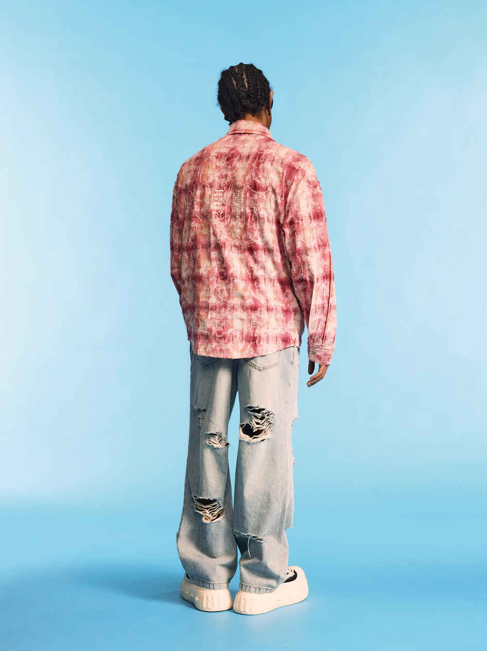 1807 Plaid Faded Long Sleeve Shirt