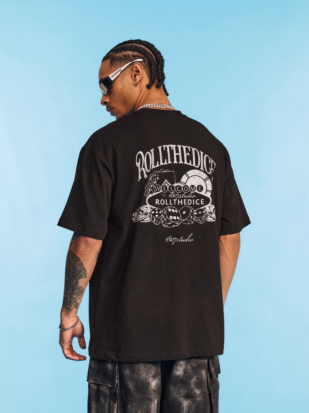 1807 ROLLTHEDICE Vintage Print Tee