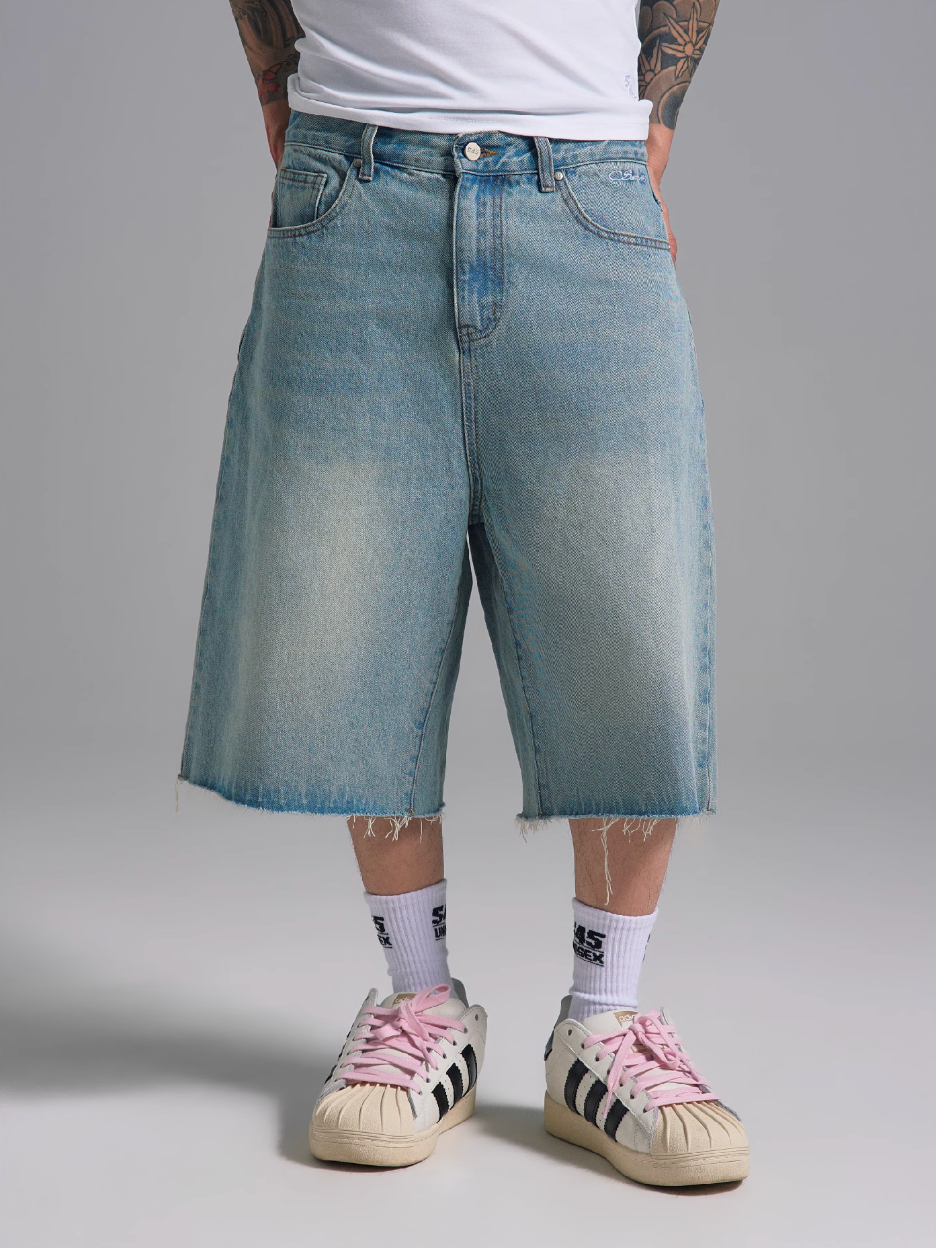 S45 Vintage Washed Denim Shorts