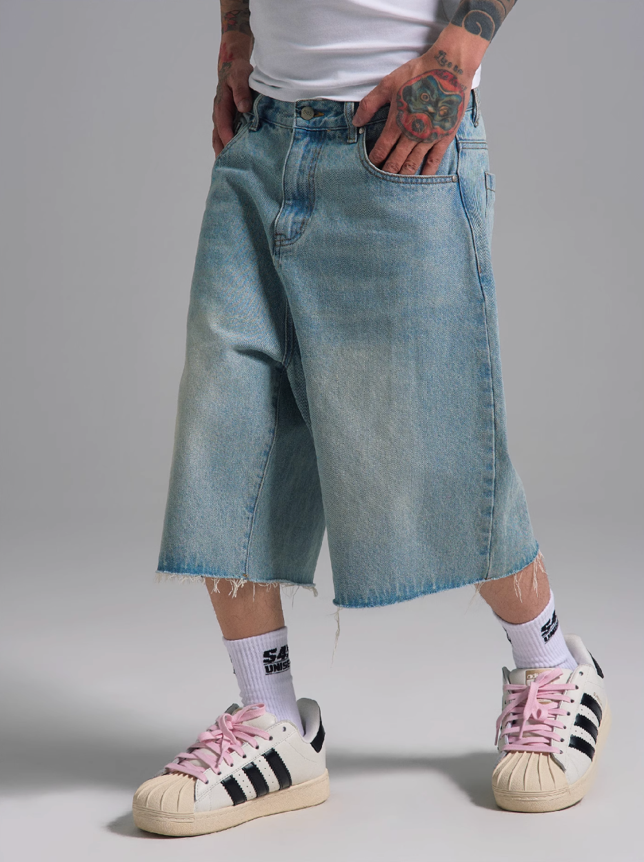 S45 Vintage Washed Denim Shorts