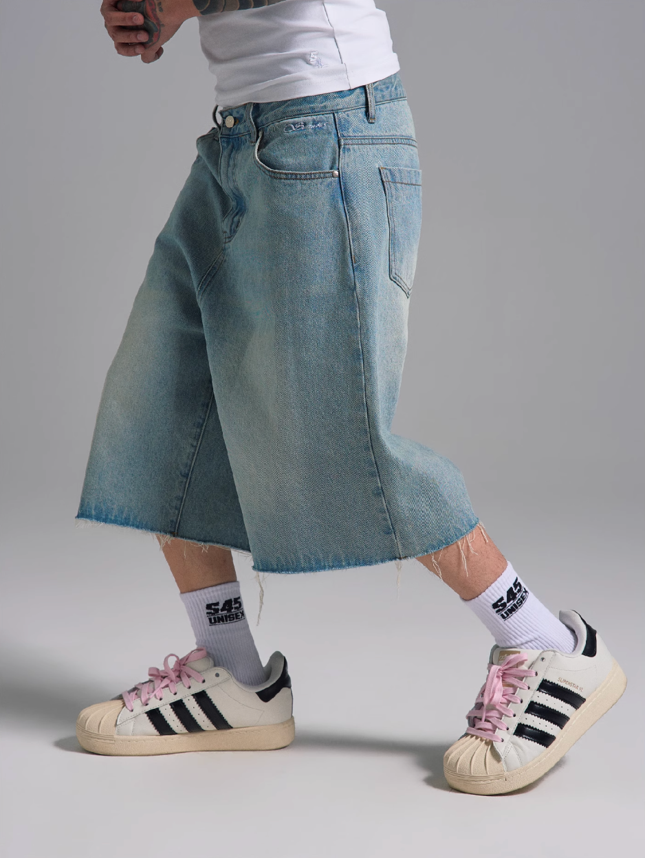 S45 Vintage Washed Denim Shorts