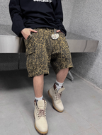S45 Leopard Cargo Shorts