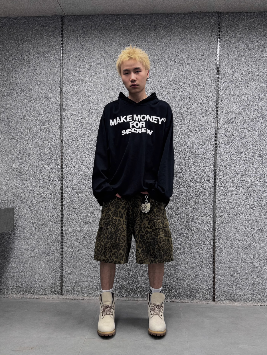 S45 Leopard Cargo Shorts