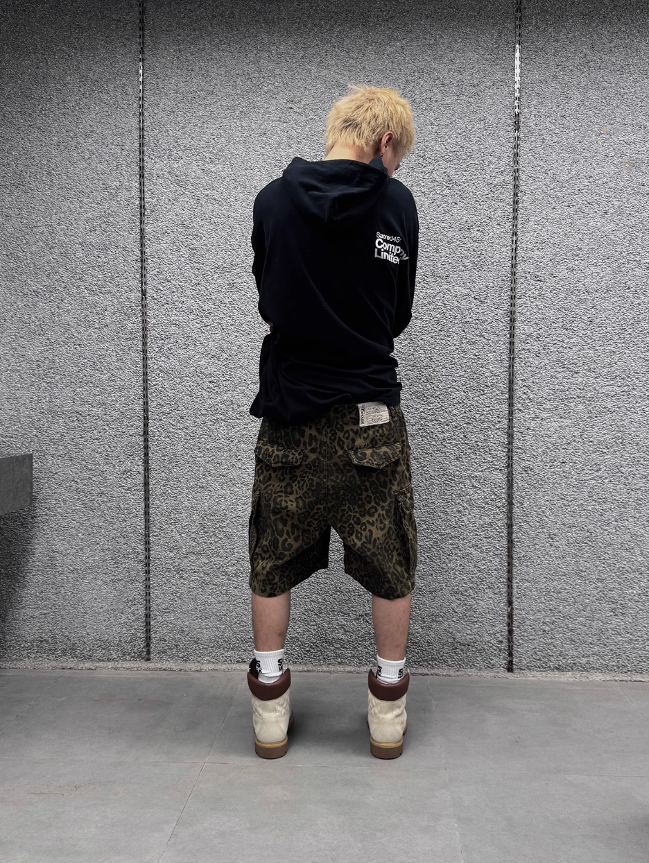 S45 Leopard Cargo Shorts