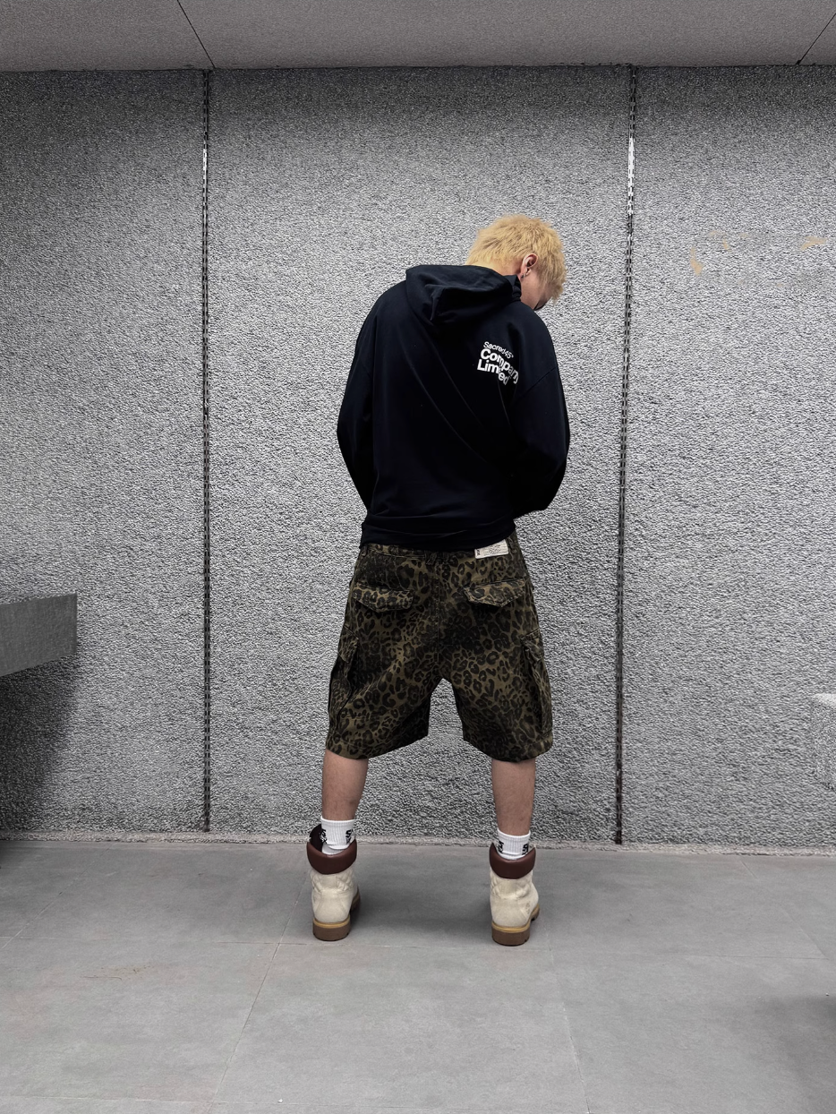 S45 Leopard Cargo Shorts