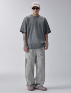 F2CE Deconstructed Stitching Mud Dyed Metal Logo Tee