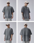 F2CE Deconstructed Stitching Mud Dyed Metal Logo Tee