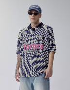 F2CE Vortex Plaid Soccer Polo Jersey Shirt