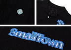 Small Town Kid Ethnic Logo Patch Crochet Knit Hawaiian Shirt