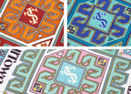 Small Town Kid Geometric Pattern Square Scarf