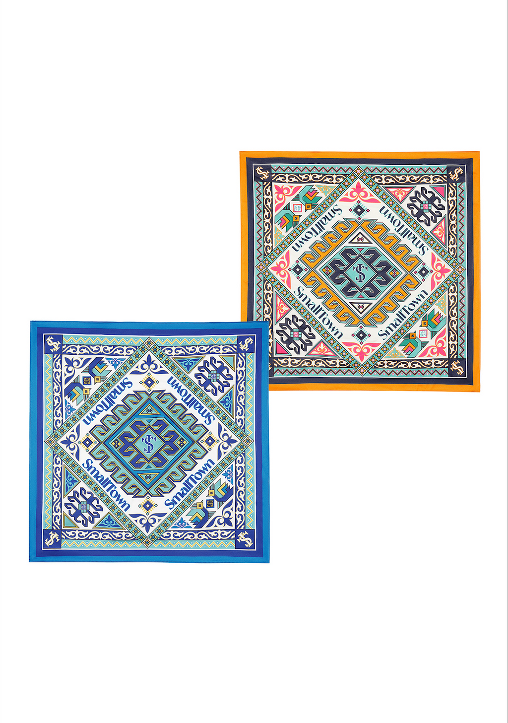 Small Town Kid Geometric Pattern Square Scarf