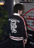 TGFCLUB Snake Design Side Stripe Track Jacket and Track Pants