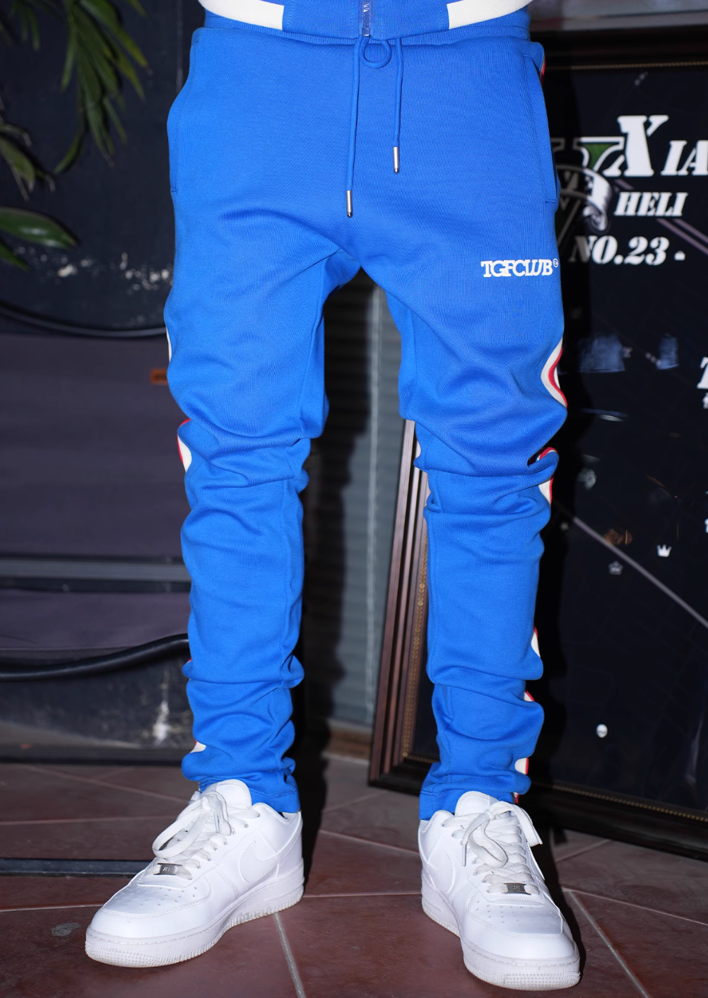 TGFCLUB Snake Design Side Stripe Track Jacket and Track Pants