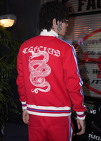TGFCLUB Snake Design Side Stripe Track Jacket and Track Pants