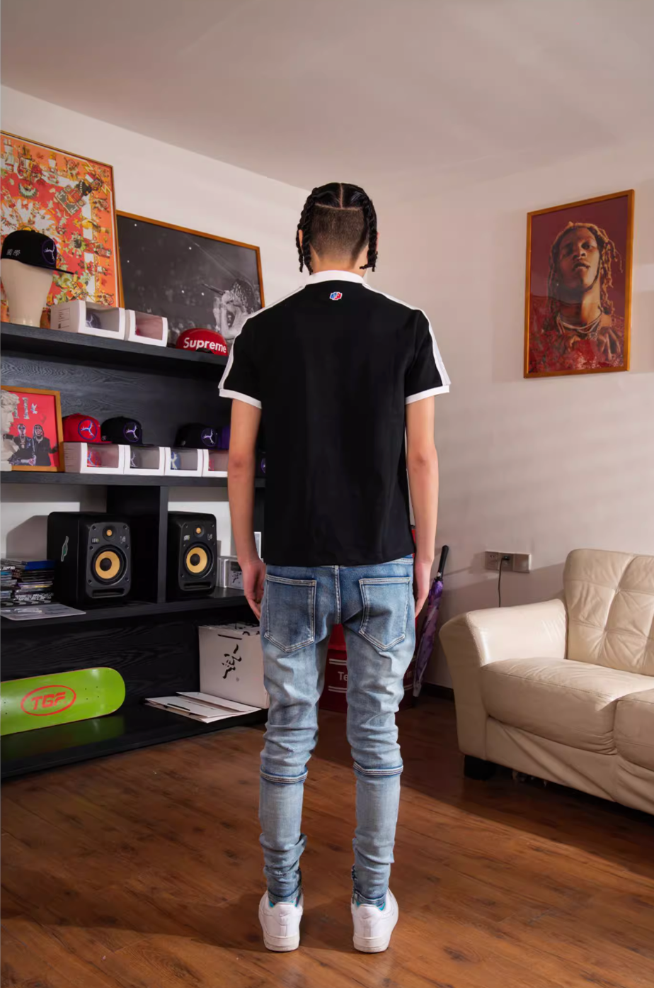TGFCLUB Colorblock Embroidered Logo Slim Fit Polo