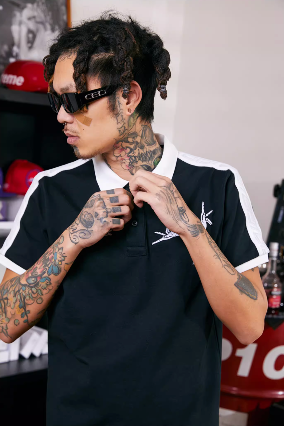 TGFCLUB Colorblock Embroidered Logo Slim Fit Polo
