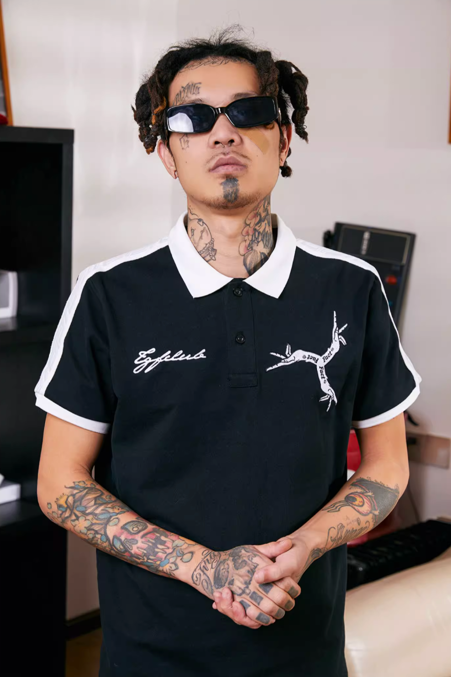 TGFCLUB Colorblock Embroidered Logo Slim Fit Polo