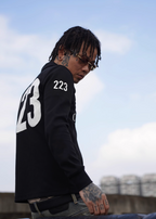 TGFCLUB 223 Patch Embroidered Slim Fit Long Sleeve Polo