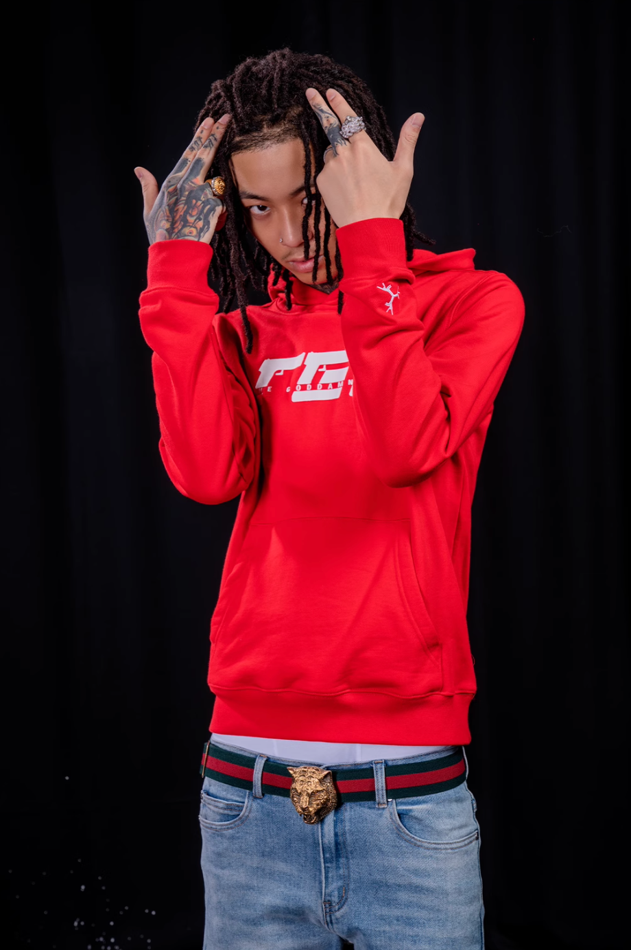 TGFCLUB TGF Logo Print Hoodie