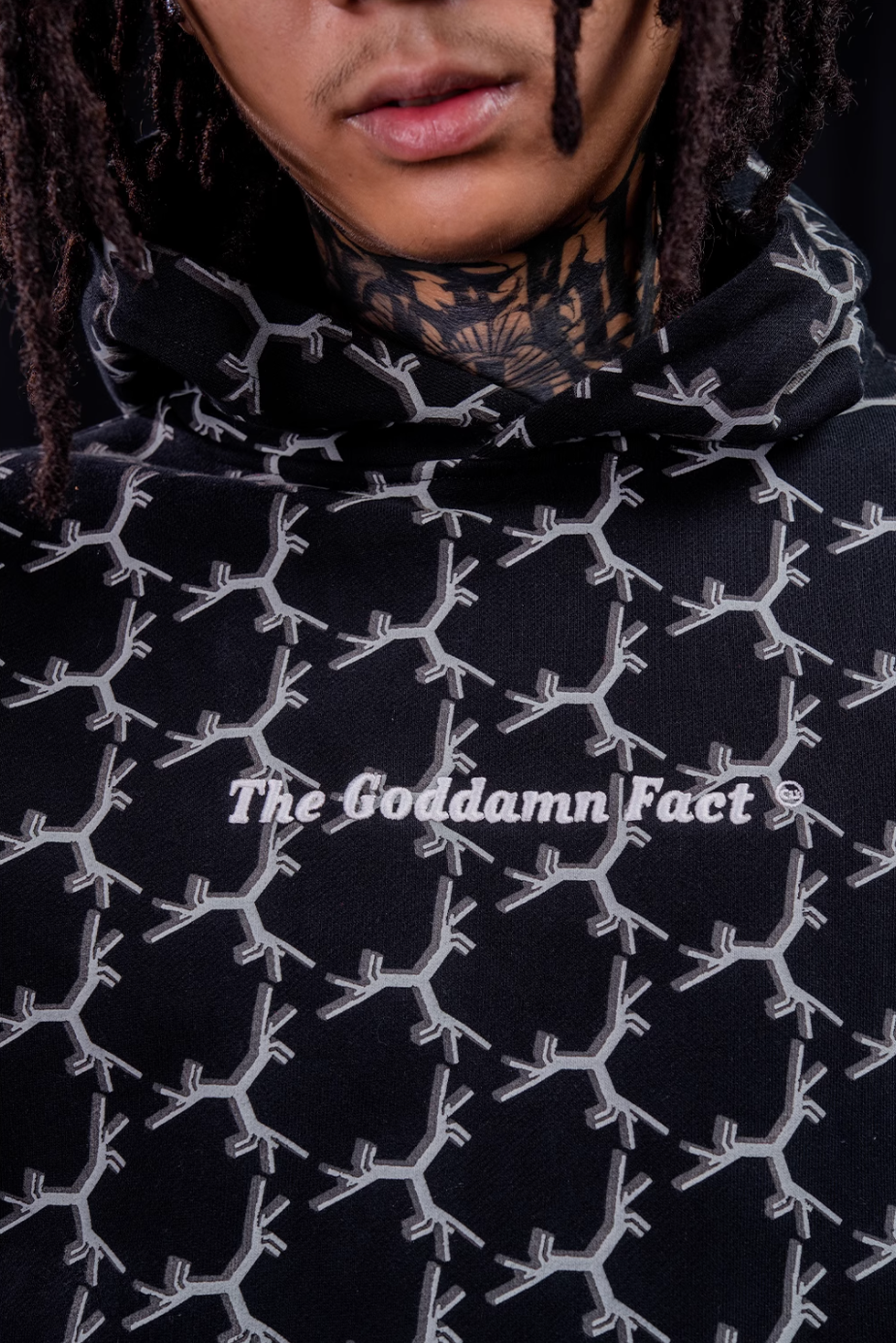 TGFCLUB Full Print Embroidered Hoodie