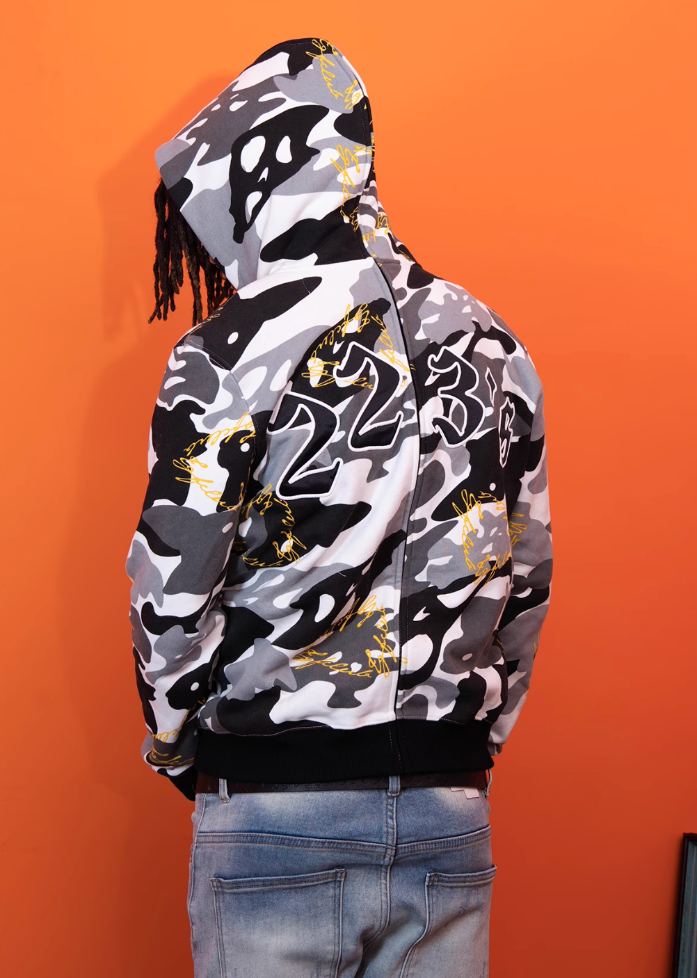 TGFCLUB 223 Embroidered Removable Zip Panel Hoodie