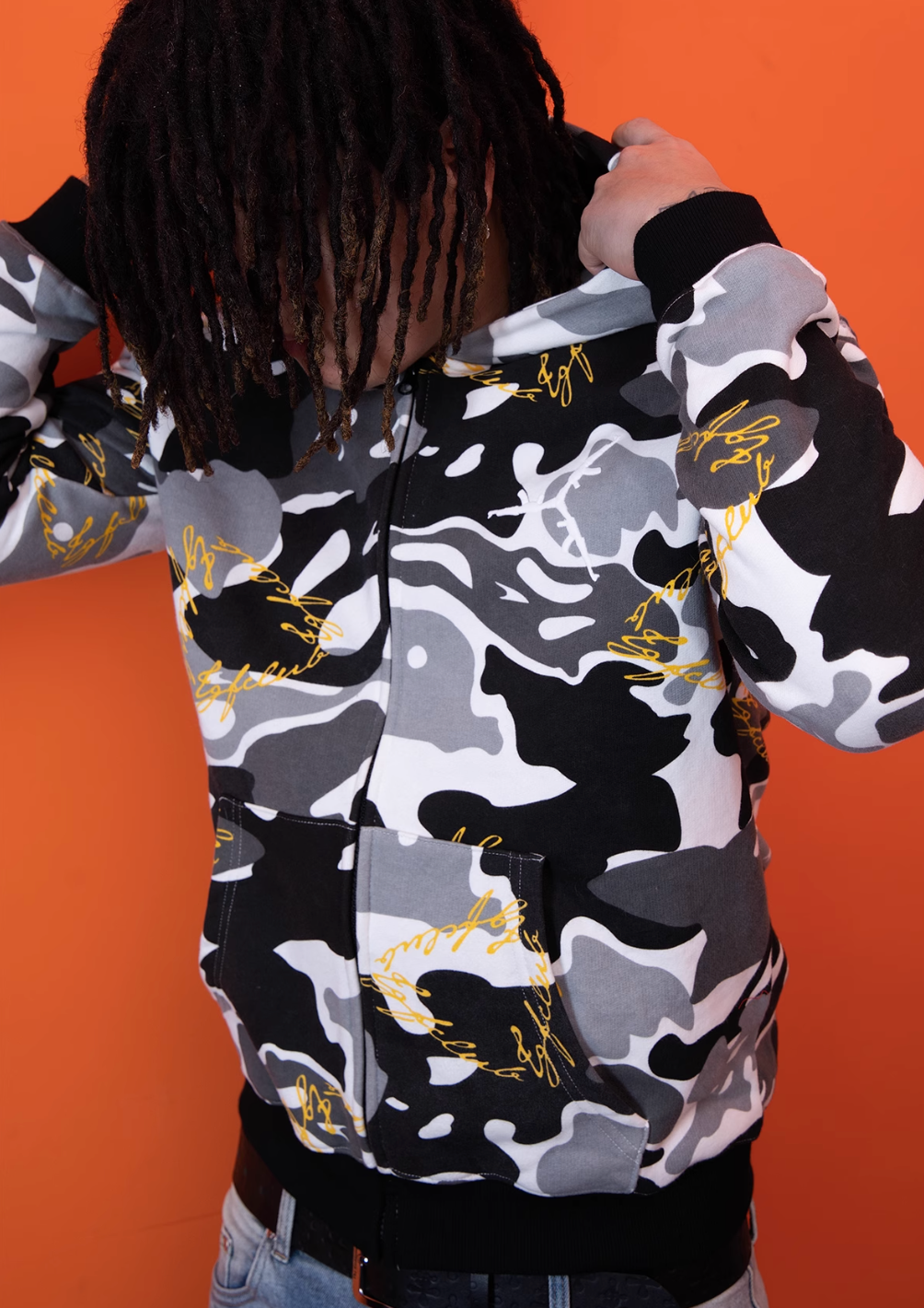 TGFCLUB 223 Embroidered Removable Zip Panel Hoodie