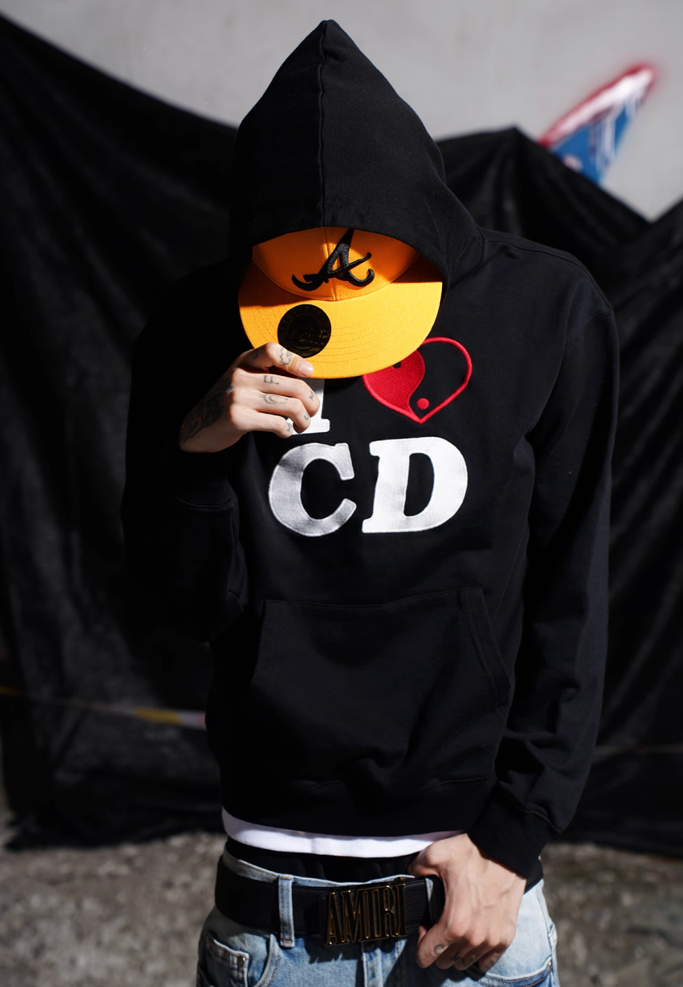 TGFCLUB I LOVE CD Embroidered Hoodie