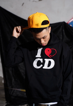 TGFCLUB I LOVE CD Embroidered Hoodie