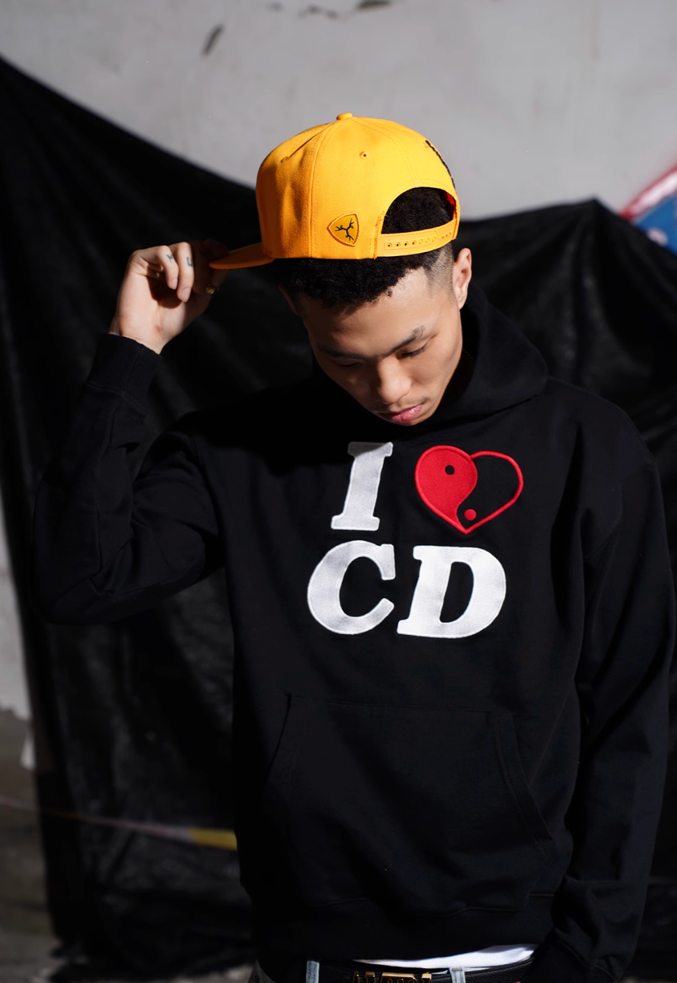 TGFCLUB I LOVE CD Embroidered Hoodie