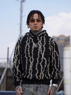 TGFCLUB Thorns Full Print Logo Embroidered Hoodie