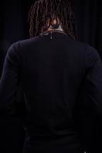 TGFCLUB Embroidered Half Turtleneck Slim Fit Knit Sweater
