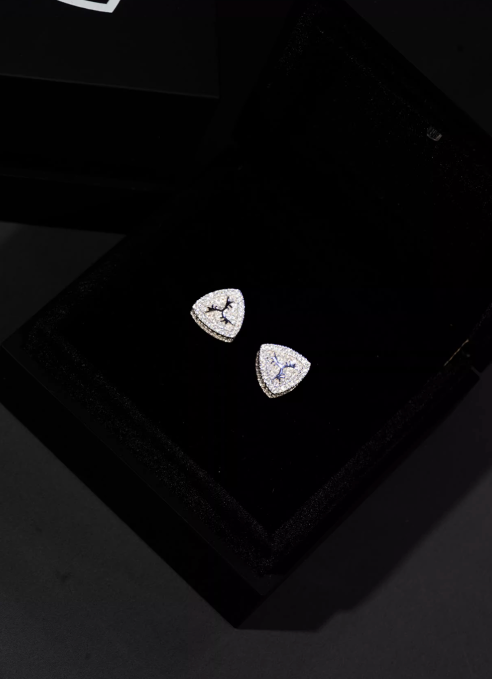 TGFCLUB Logo Moissanite Sterling Silver Earrings