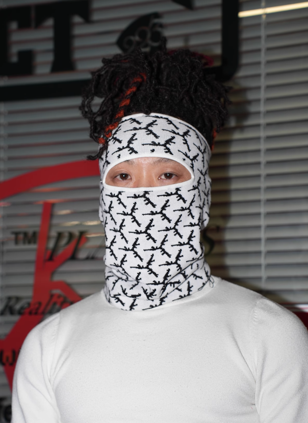 TGFCLUB All Over Logo Knit Face Mask