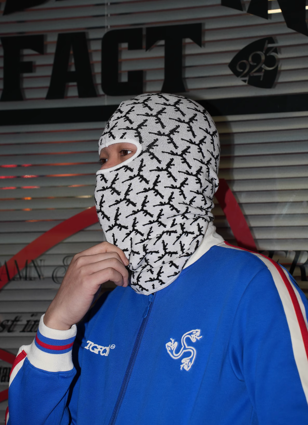 TGFCLUB All Over Logo Knit Face Mask