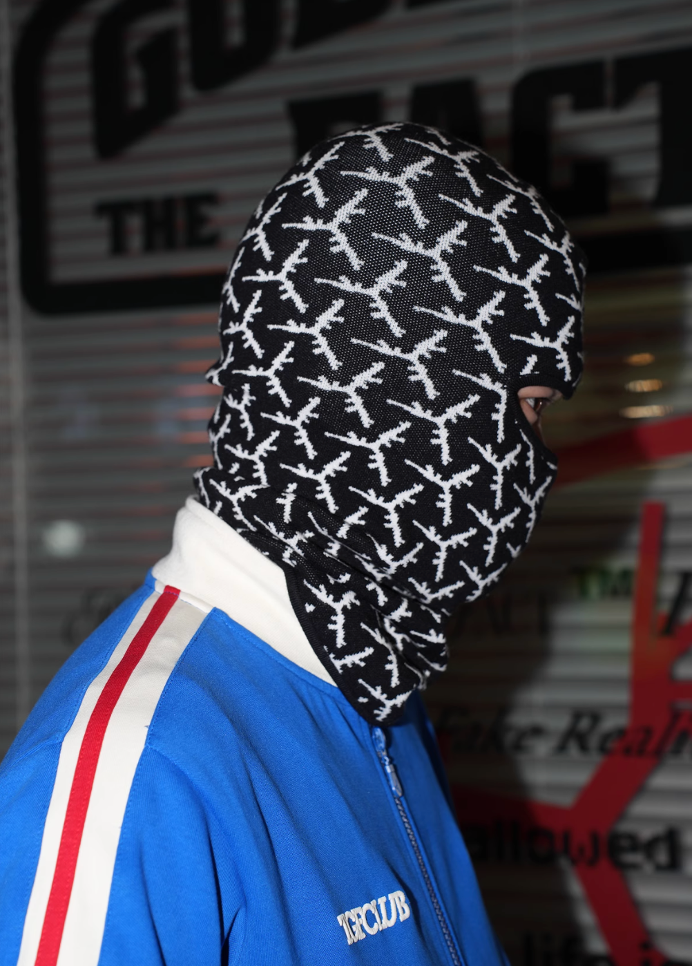 TGFCLUB All Over Logo Knit Face Mask